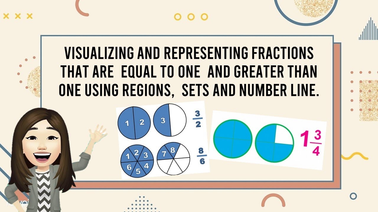 Visualizing And Representing Fractions That Are Equal To One And Greater Than One YouTube