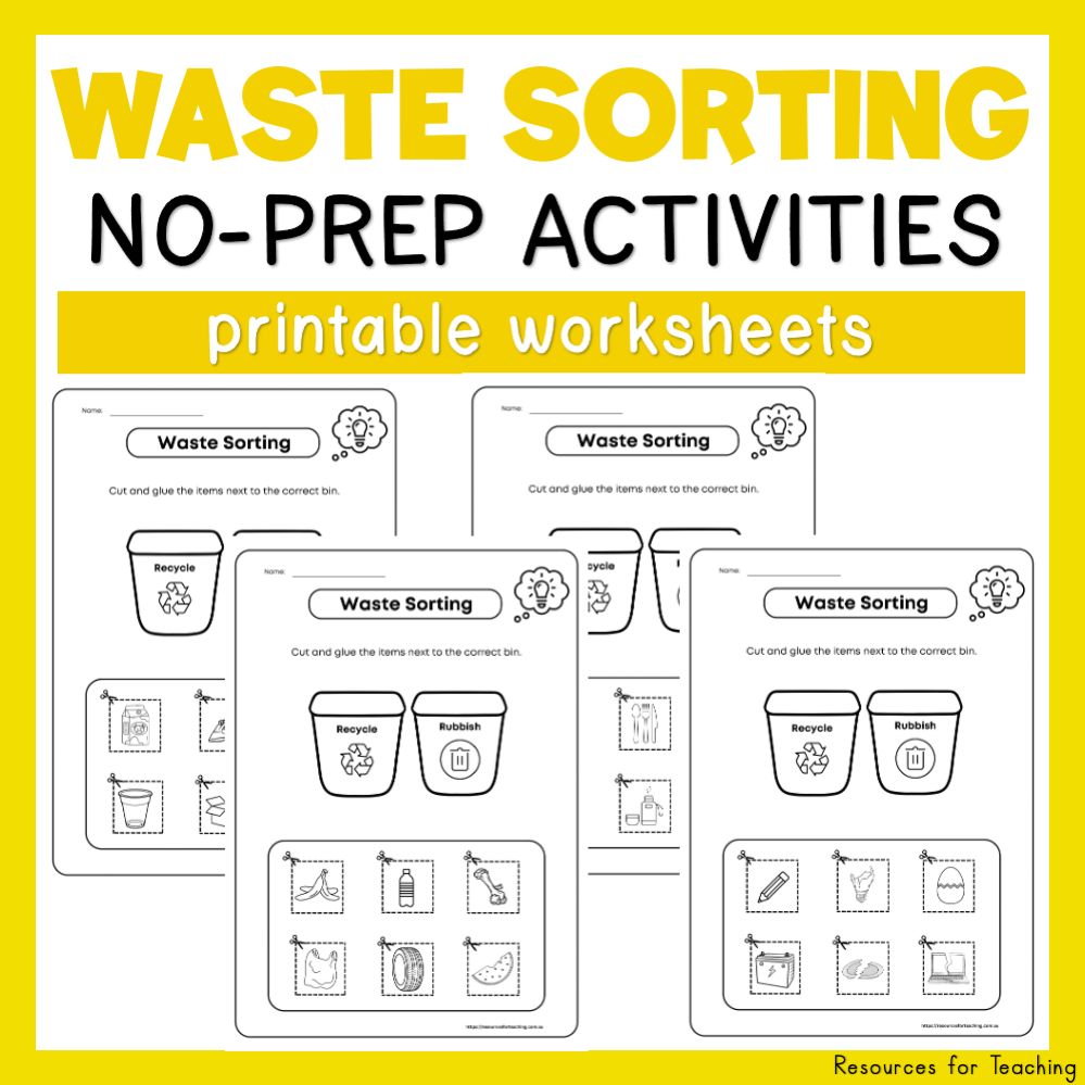 Waste Sorting Worksheets Resources For Teaching Australia Waste Sorting Worksheets Resources For Teaching Australia