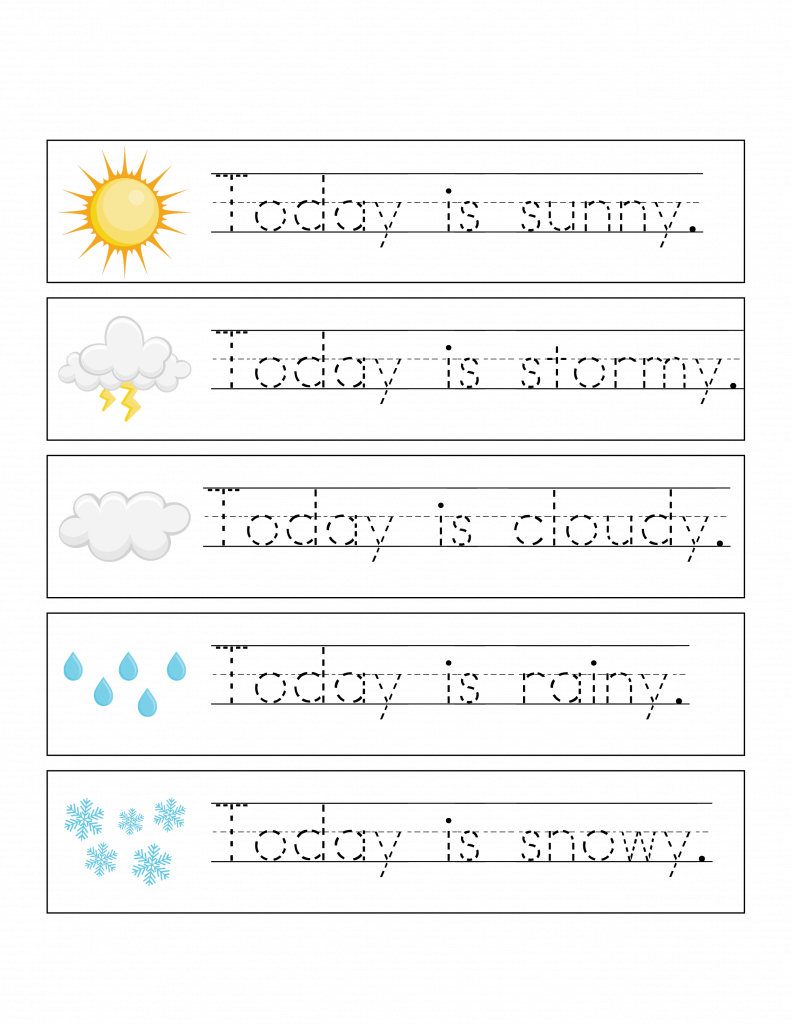 free printable weather worksheets for kindergarten