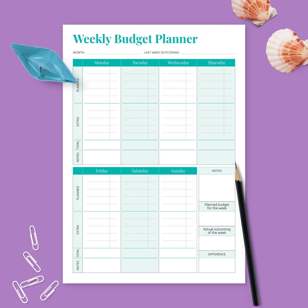 Weekly Budget Planner Templates Download Printable PDF Printsbery Weekly Budget Planner Templates Download Printable PDF Printsbery