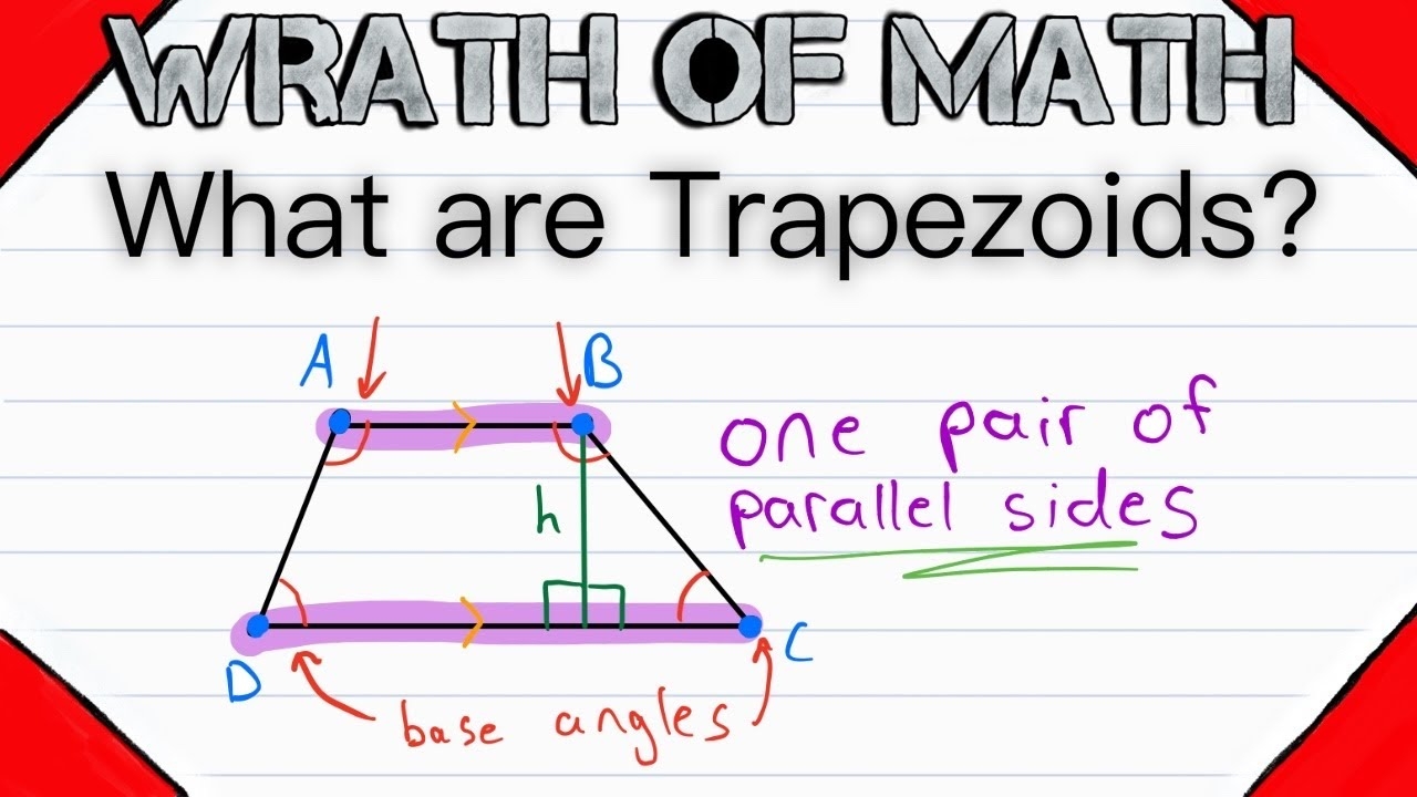 What Are Trapezoids Geometry Quadrilaterals YouTube What Are Trapezoids Geometry Quadrilaterals YouTube