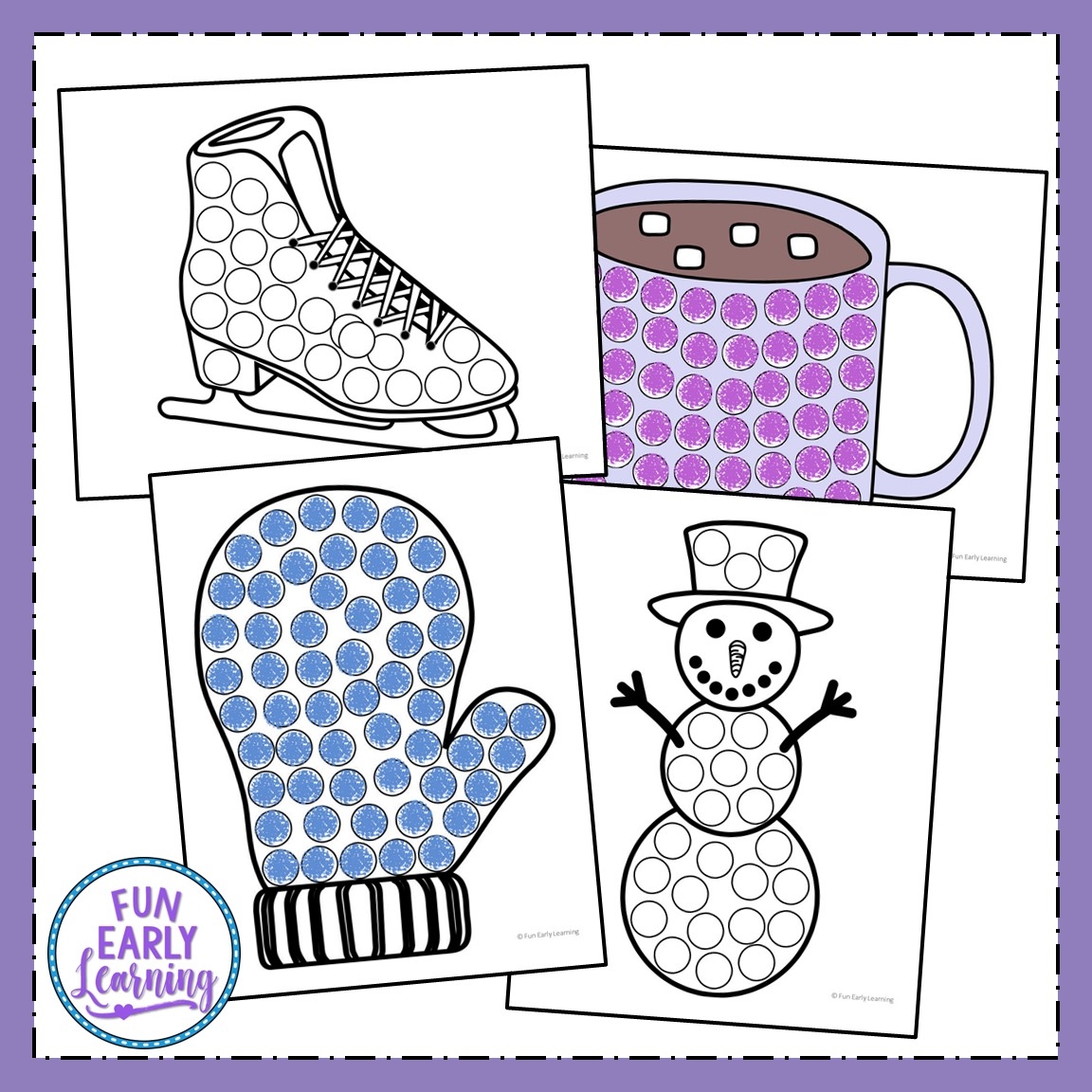 Winter Bingo Dauber Coloring Pages Fun Early Learning Winter Bingo Dauber Coloring Pages Fun Early Learning