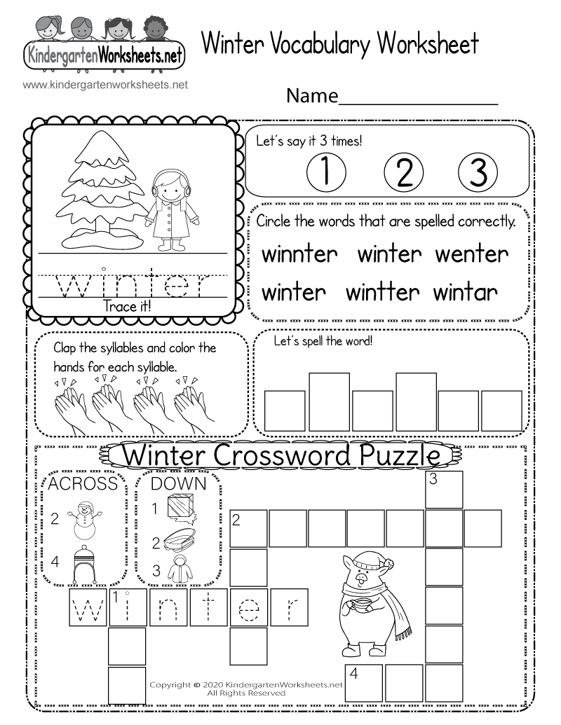 Winter Vocabulary Worksheet Free Printable Digital PDF Winter Vocabulary Worksheet Free Printable Digital PDF