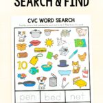 Word Search CVC Worksheets Free Printable