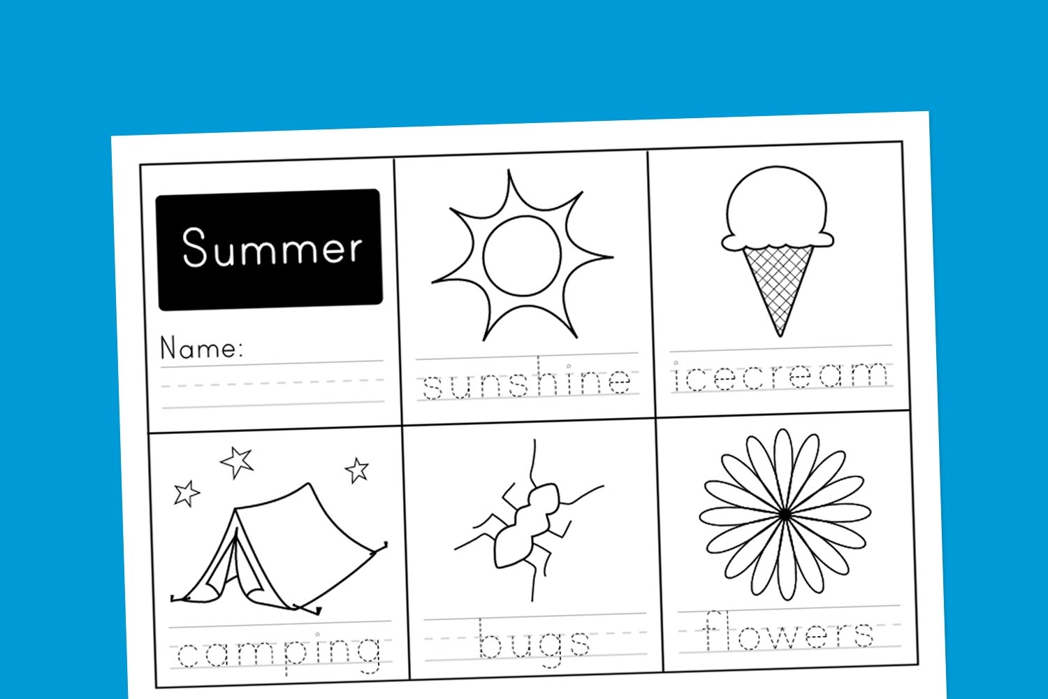 Worksheet Wednesday Summer Handwriting Paging Supermom