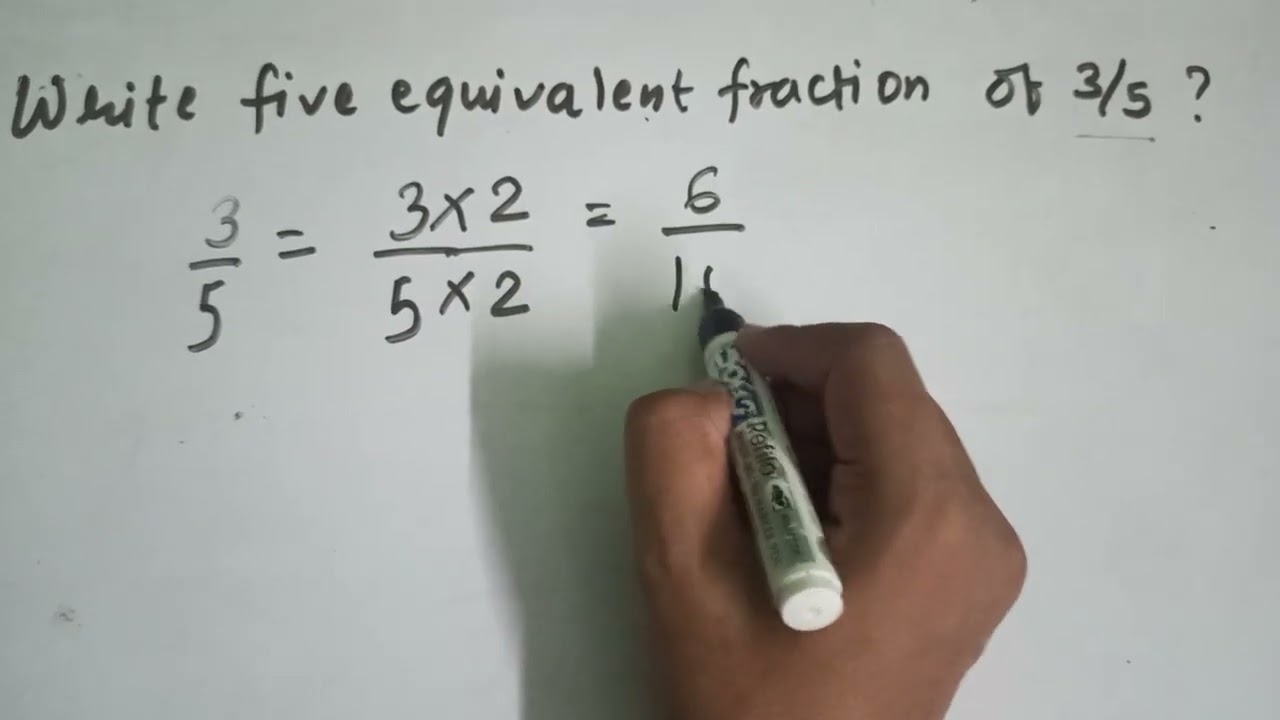 Write Five Equivalent Fraction Of 3 5 YouTube