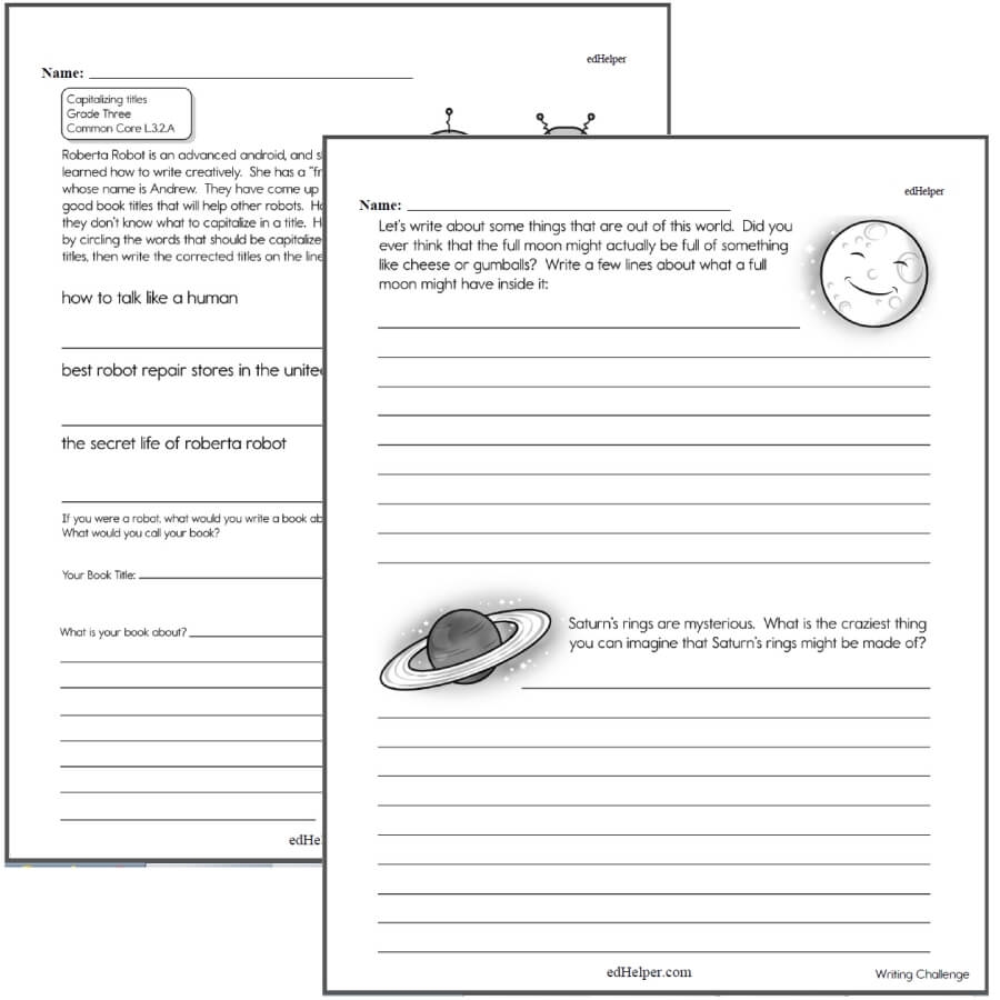 Free Printable 3rd Grade Writing Worksheets
