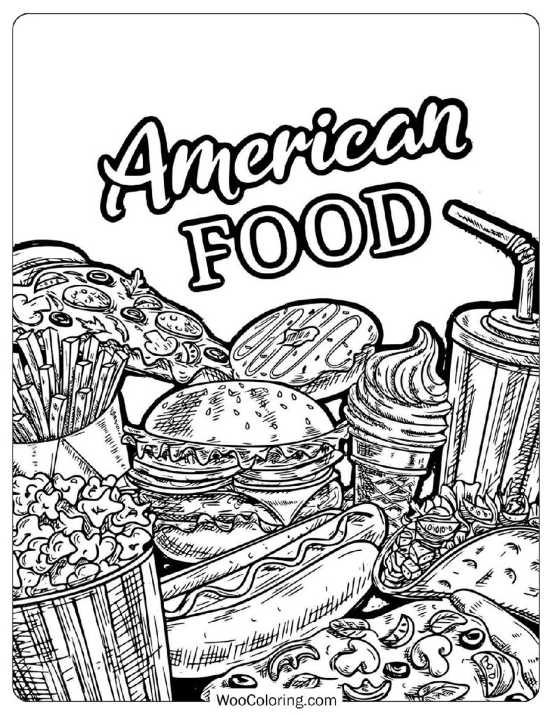 400 Food Coloring Pages Free PDF To Print Woo Coloring