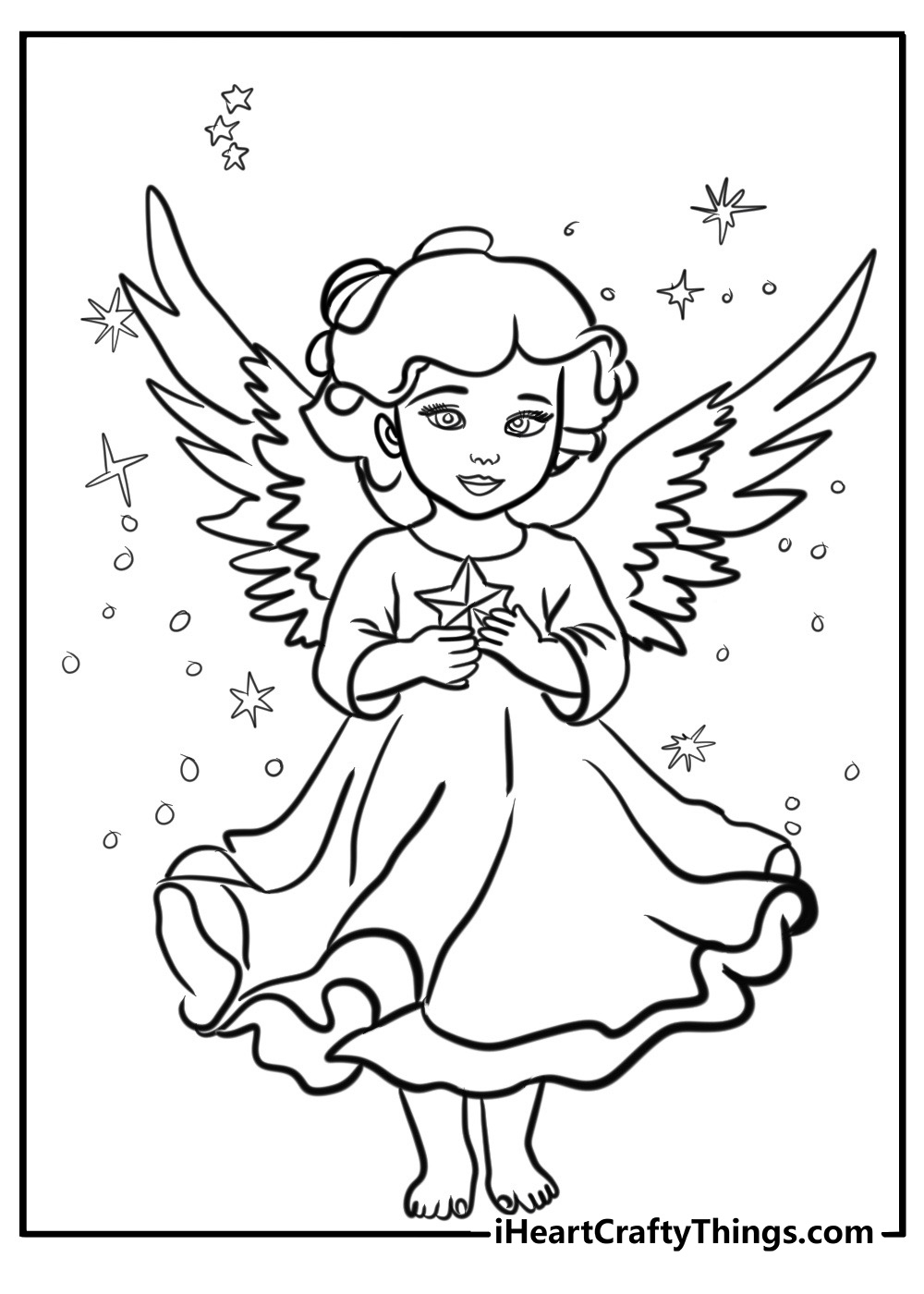 44 Angel Coloring Pages Printable PDF Sheets For Free