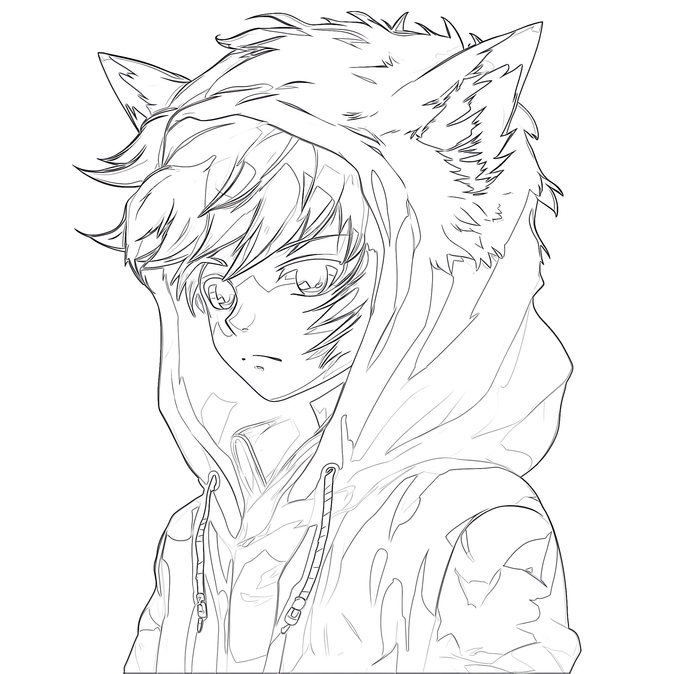 boy coloring pages anime