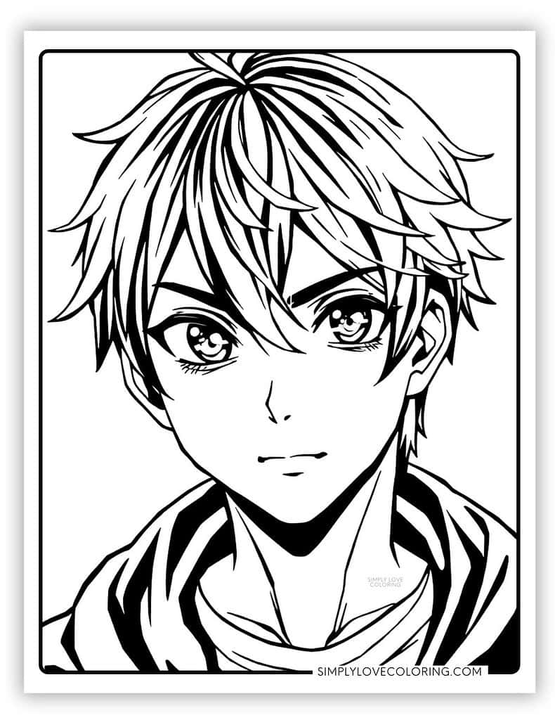 Boy Coloring Pages Anime