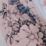Bird And Flower Tattoo