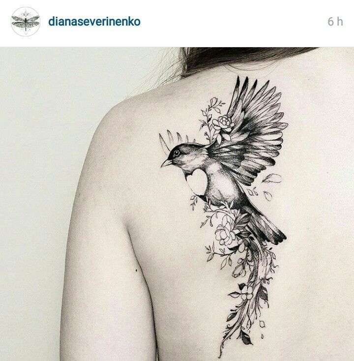 Bird And Flowers Tattoo Bird And Flowers Tattoo