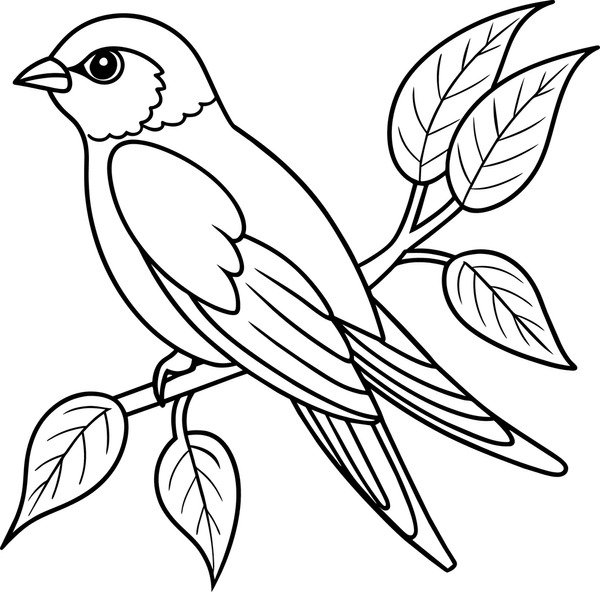 Bird Drawings To Color