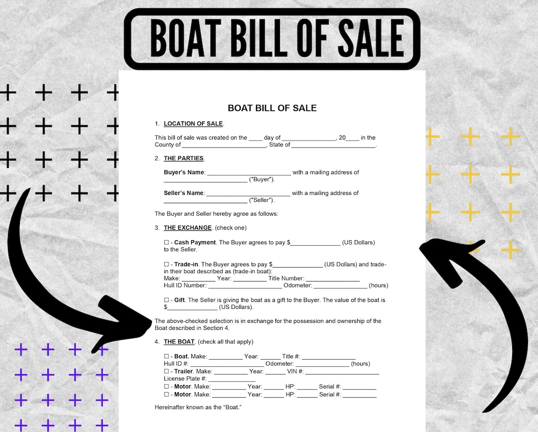 bill of sale boat template bill of sale boat template