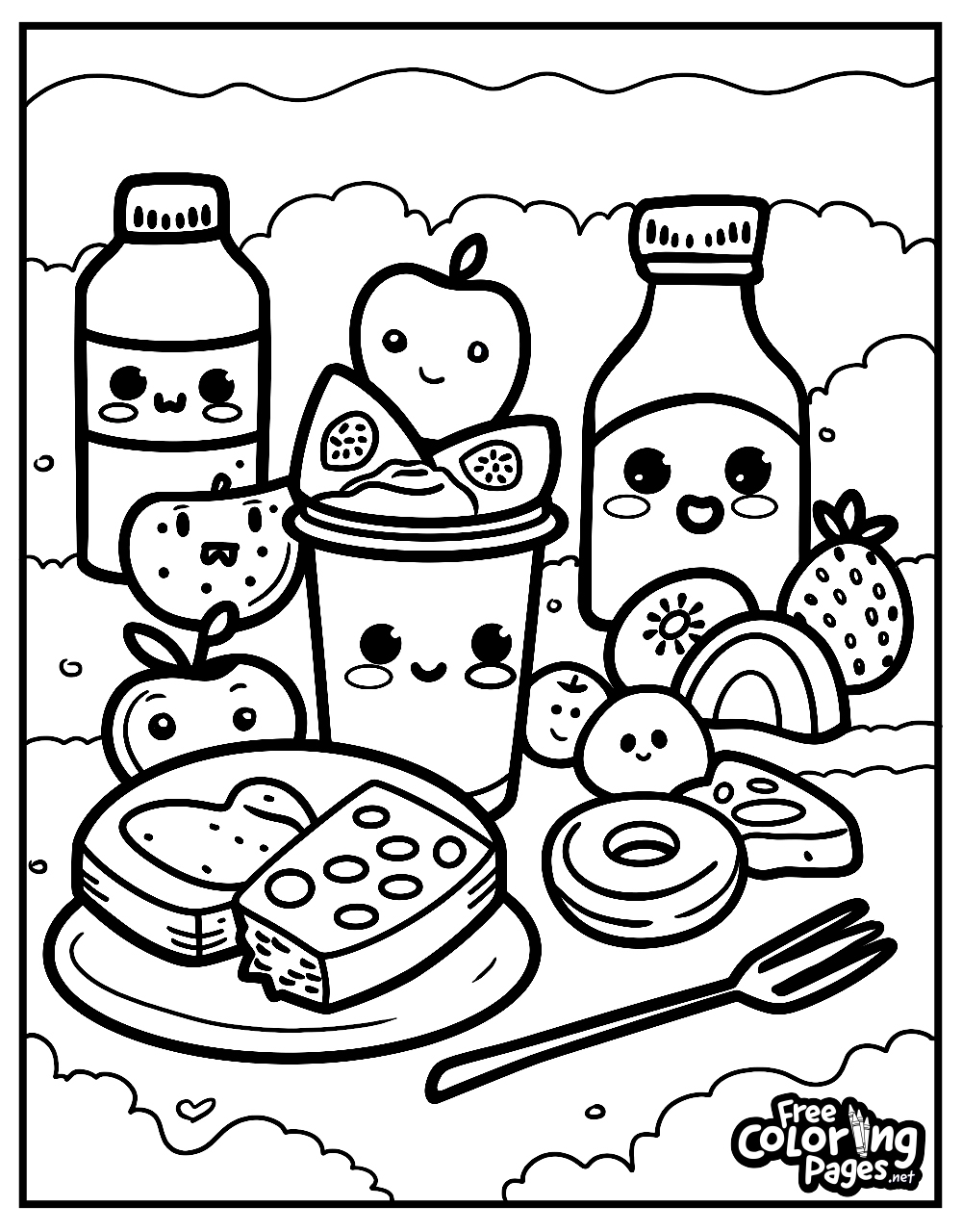 Coloring Pages Food Printable