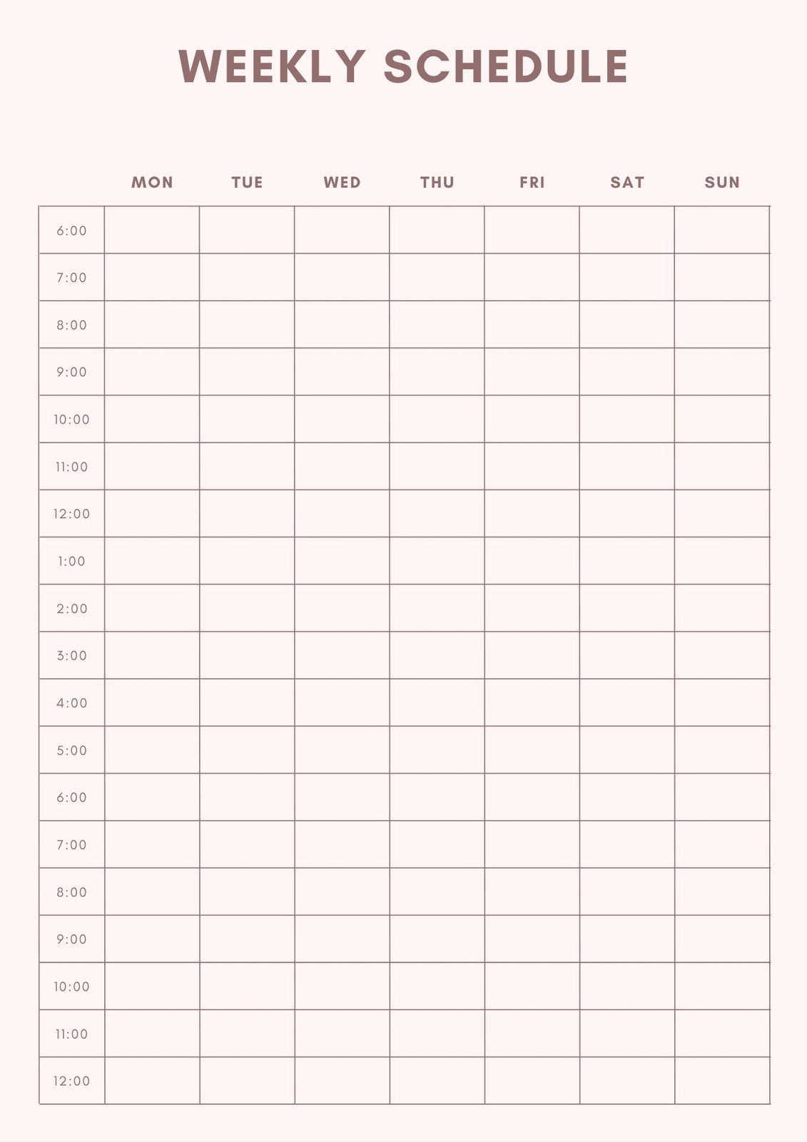 Free And Customizable Weekly Schedule Templates Canva Free And Customizable Weekly Schedule Templates Canva