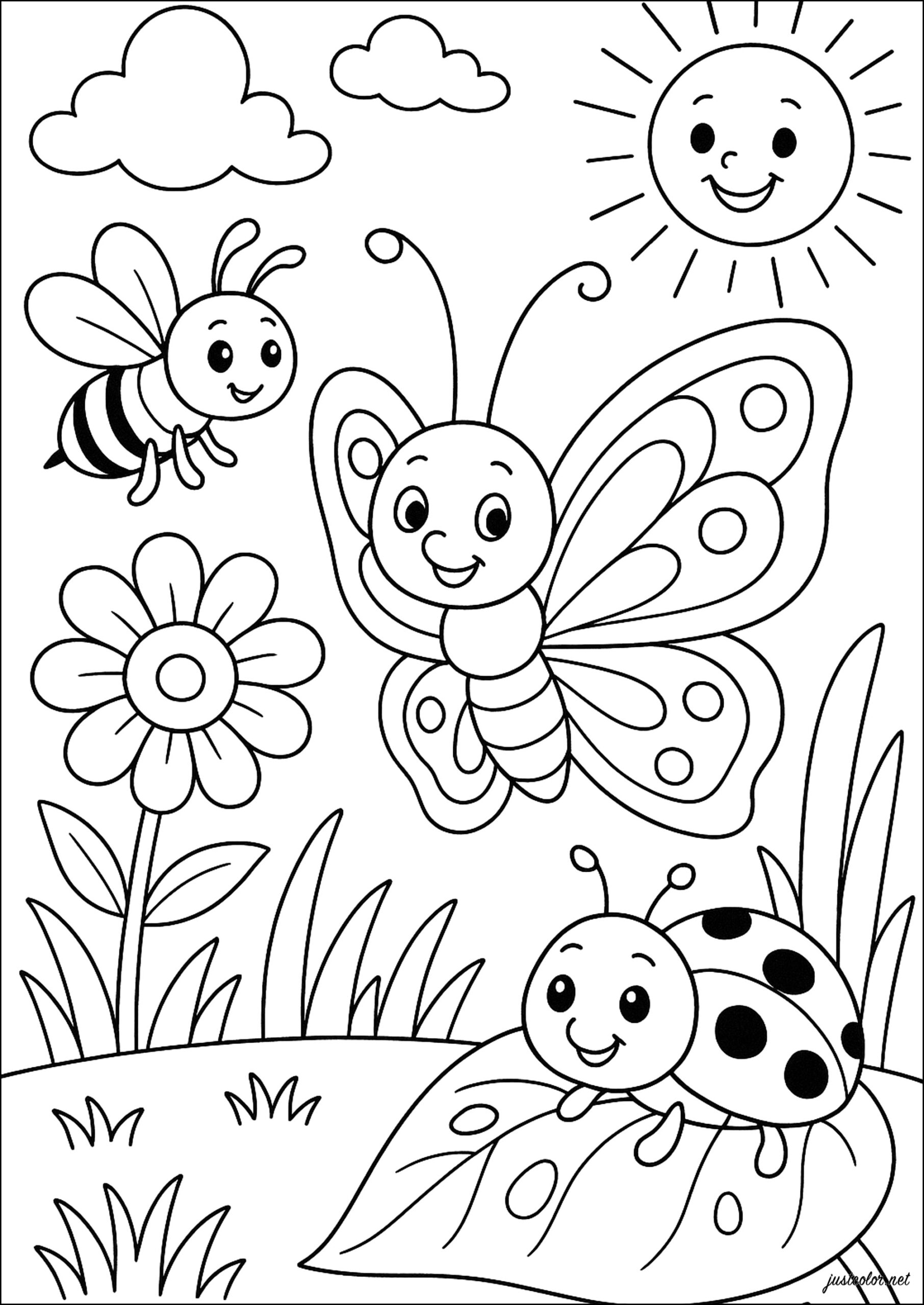 Butterfly Coloring Pages For Kindergarten