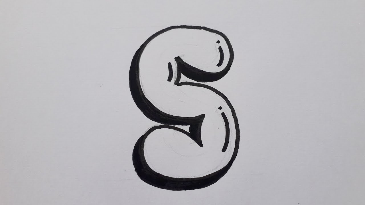 How To Draw Graffiti Bubble Letter S Easy Drawing Capital Letters For Beginners Art On Paper YouTube How To Draw Graffiti Bubble Letter S Easy Drawing Capital Letters For Beginners Art On Paper YouTube