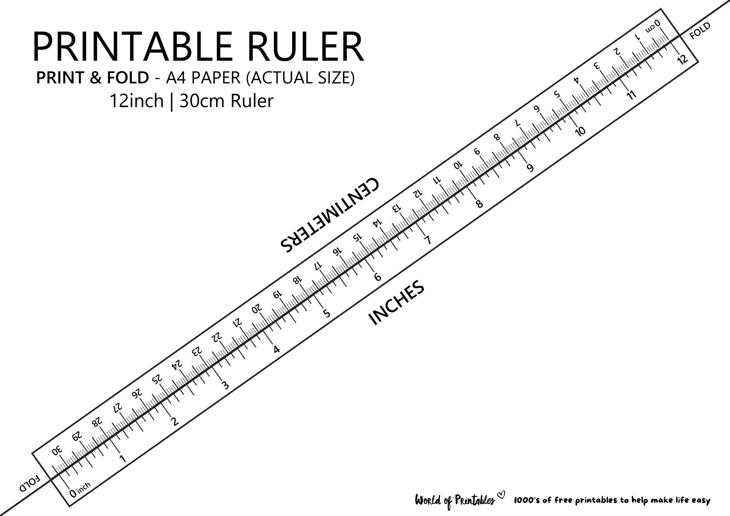 Print Ruler With Mm