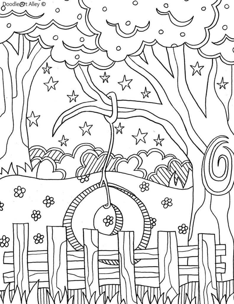 25 Beautifully Illustarted Free Summer Coloring Pages For Kids