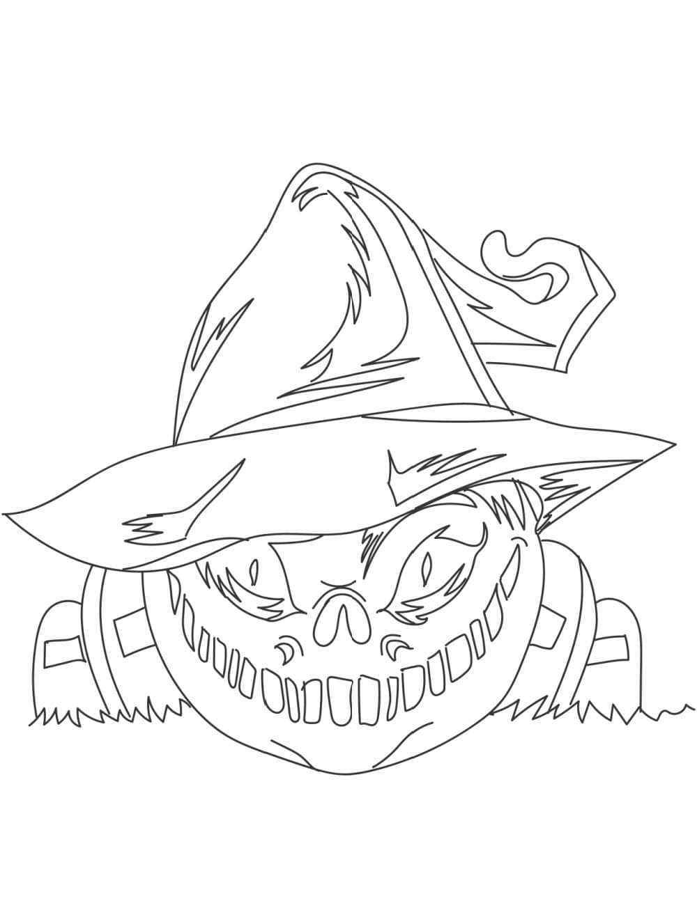 coloring pages halloween scary