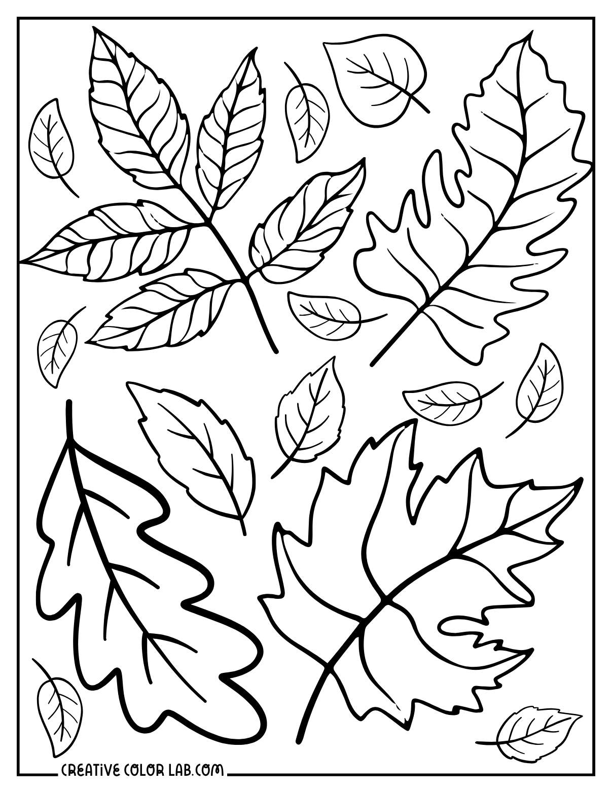 34 Printable Fall Leaves Coloring Pages Free PDF Downloads