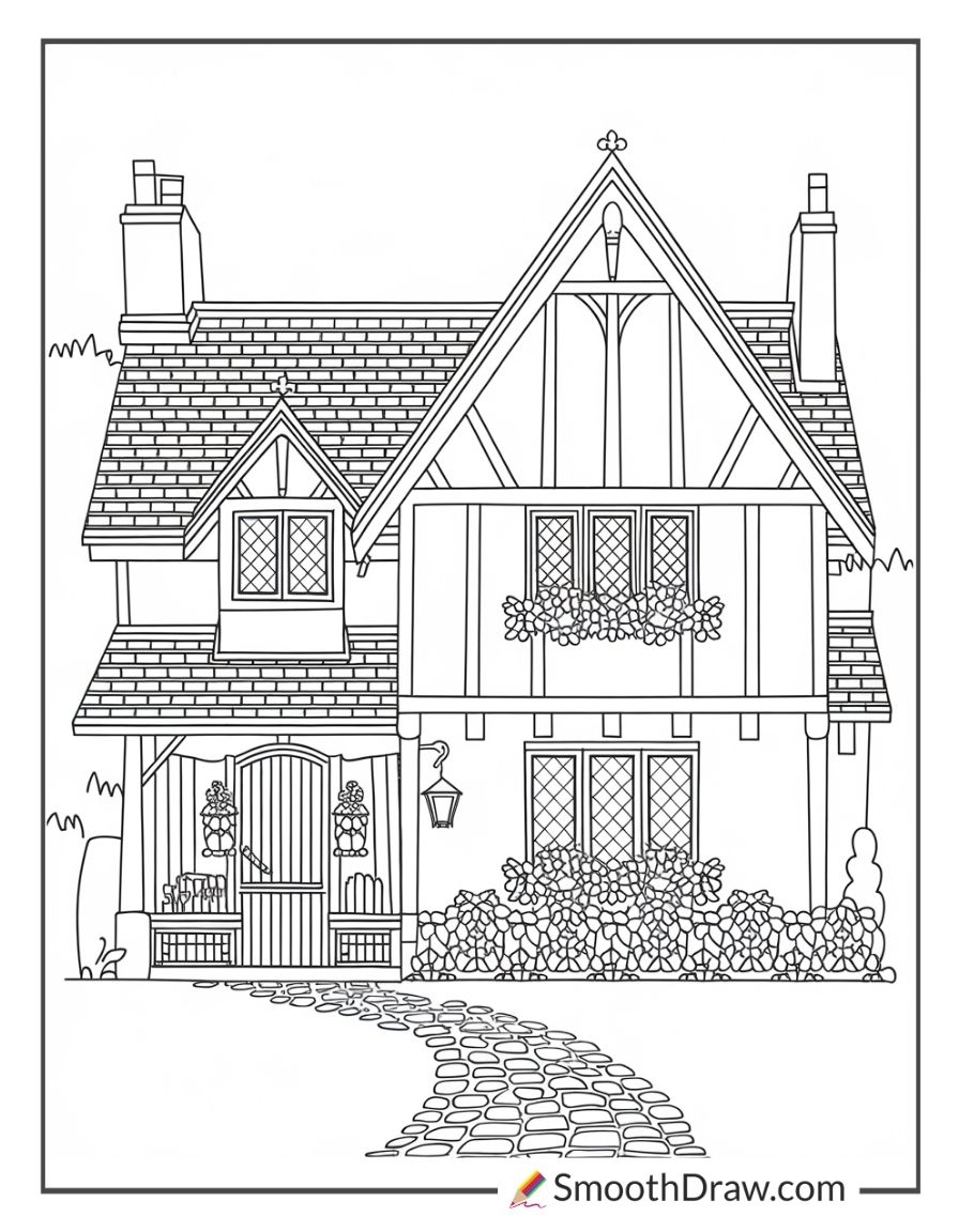 35 House Coloring Pages Free Printables Smooth Draw