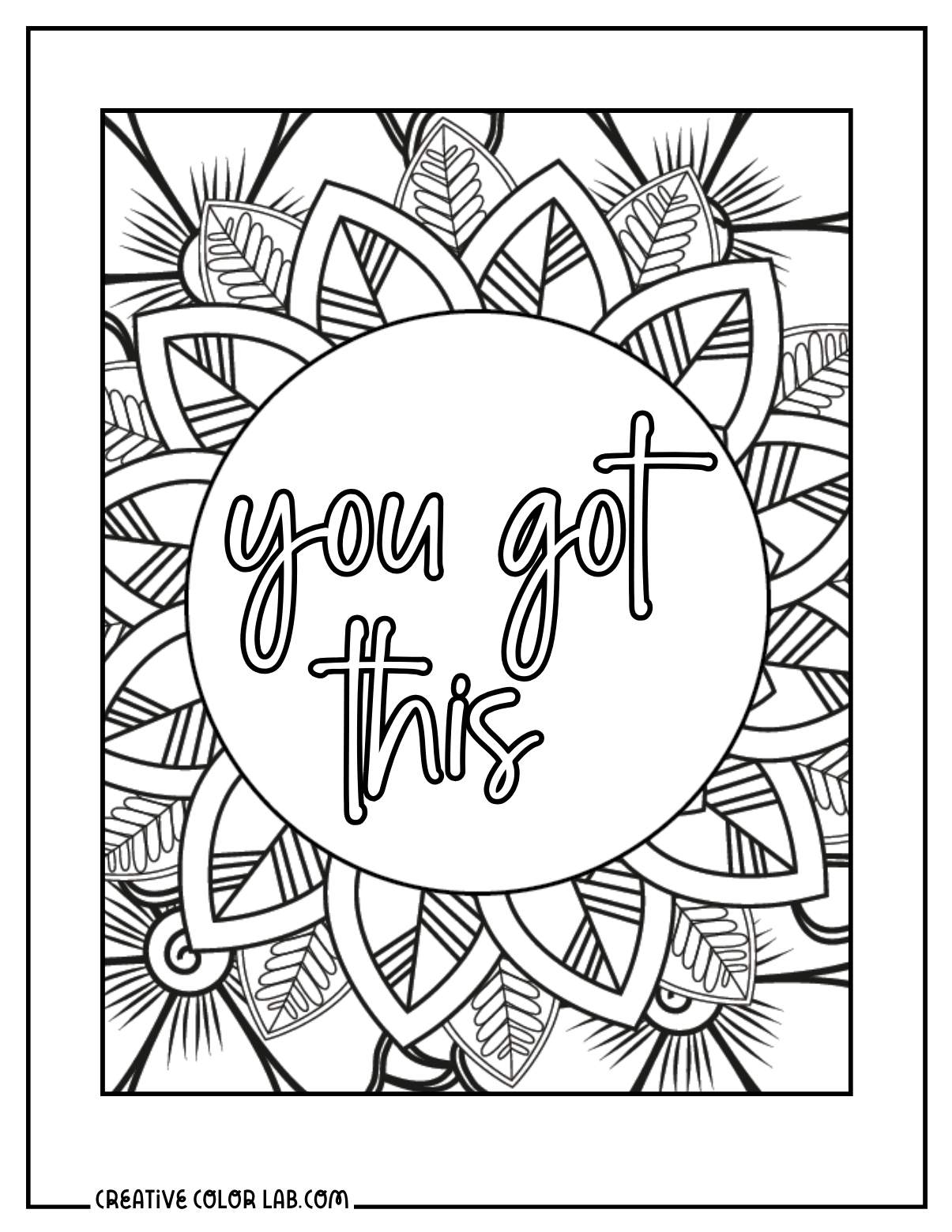 Motivational Quotes Coloring Pages