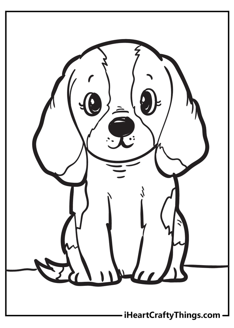 picture of a puppy to color picture of a puppy to color