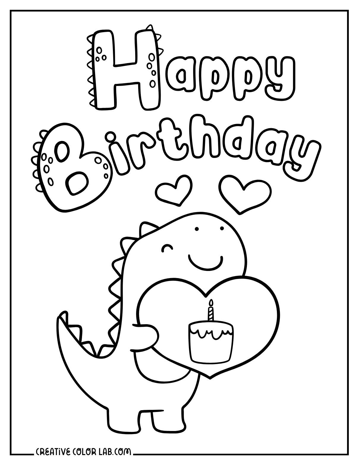Printable Birthday Coloring Pages
