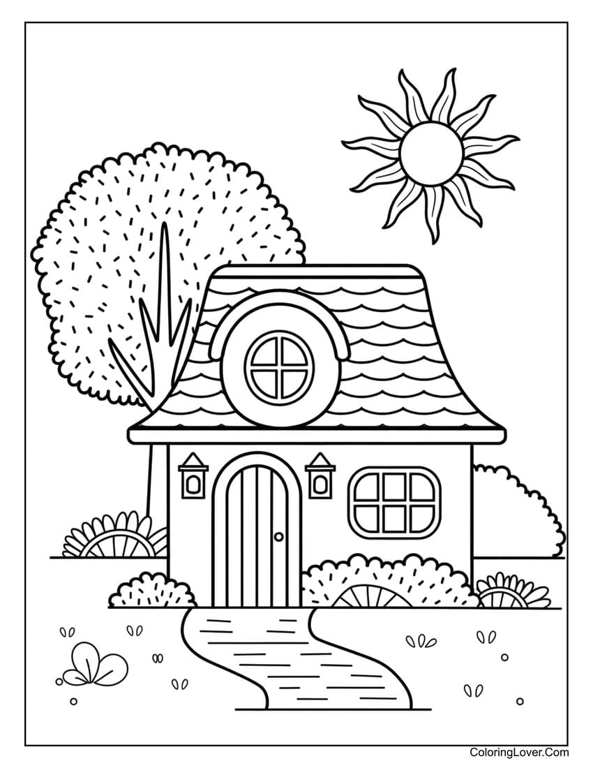 Coloring Pages Of Houses