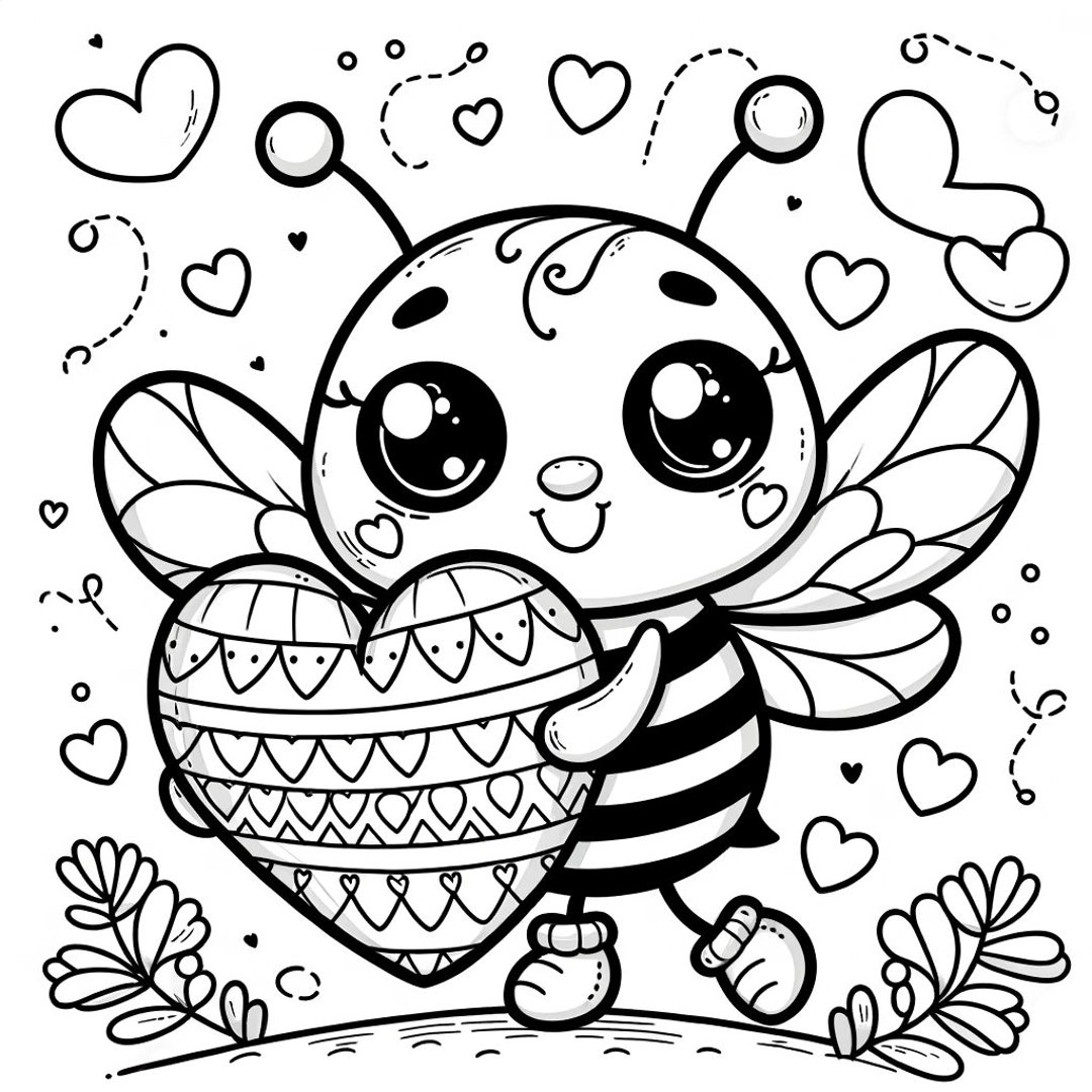 Cute Valentines Coloring Pages