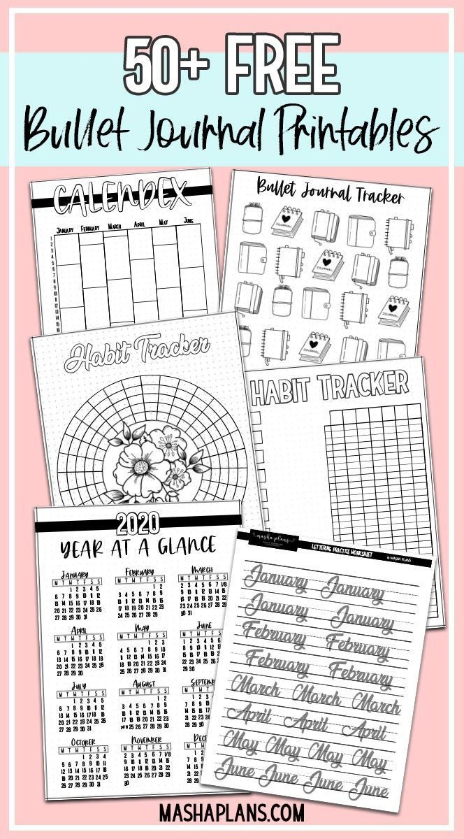 50 FREE Bullet Journal Printables 50 FREE Bullet Journal Printables