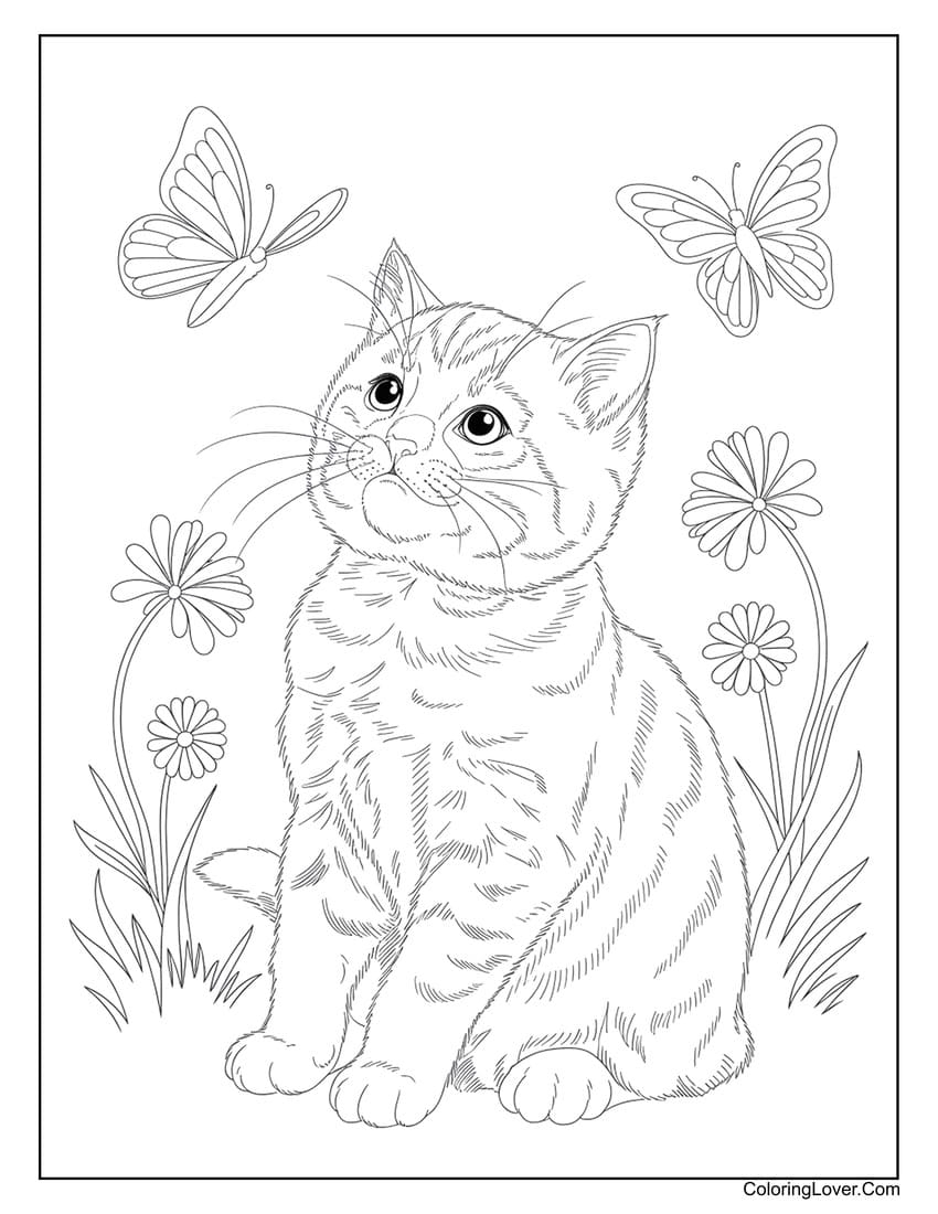 Free Kitty Coloring Pages