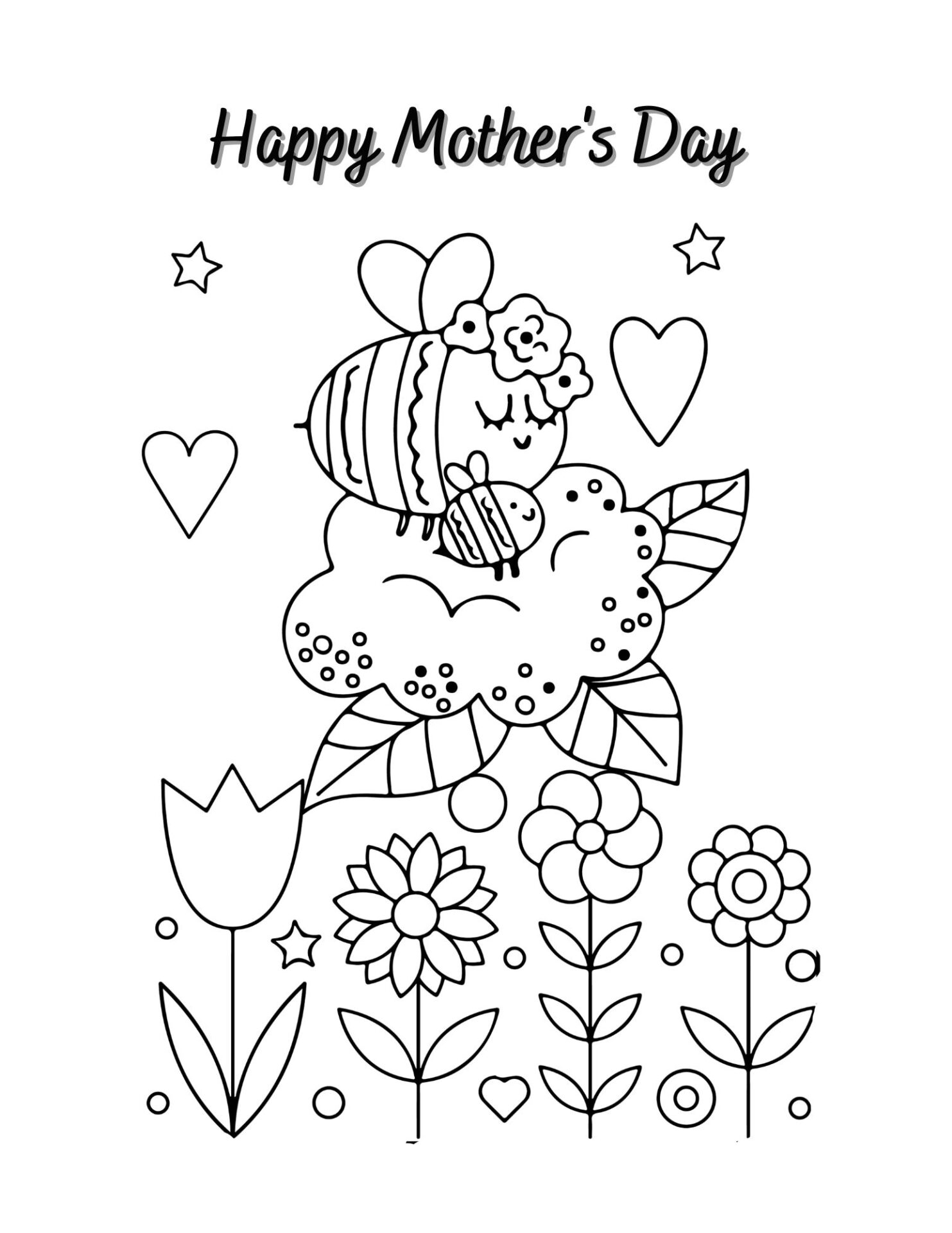 mothers day coloring pages free