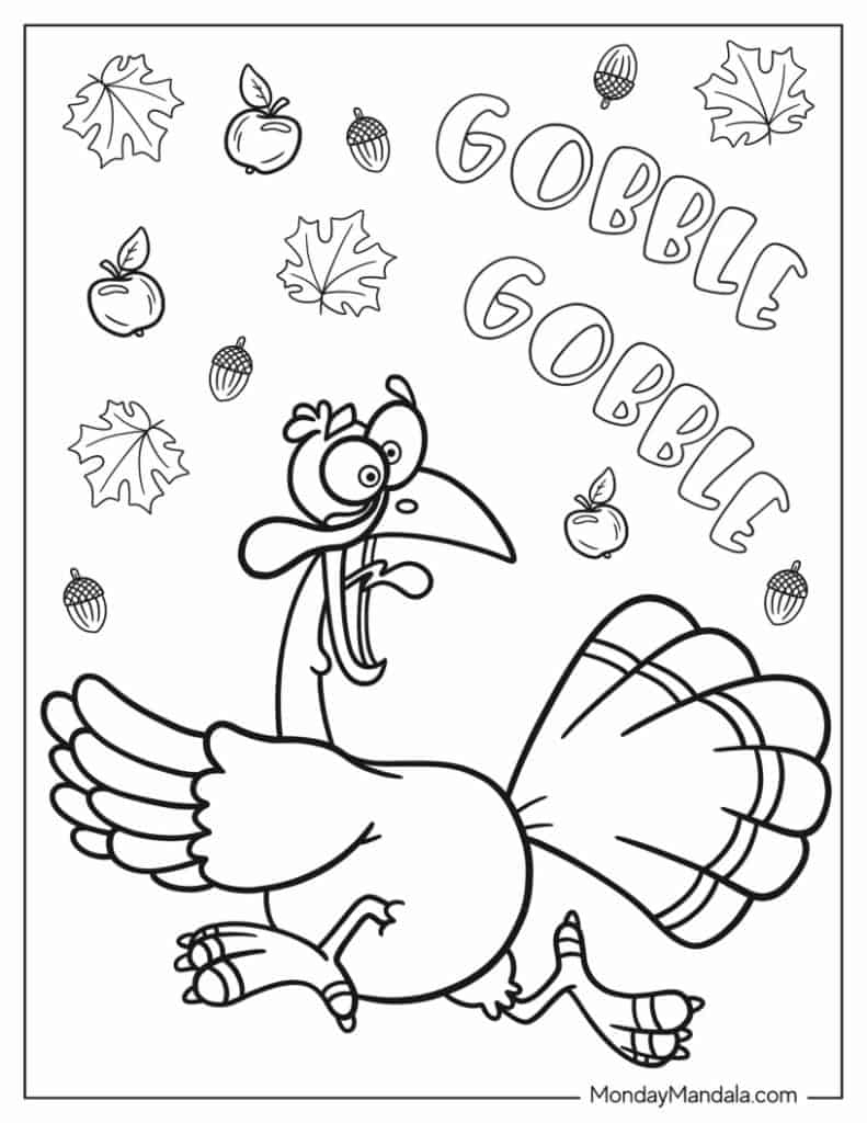 Thanksgiving Color Sheets Free