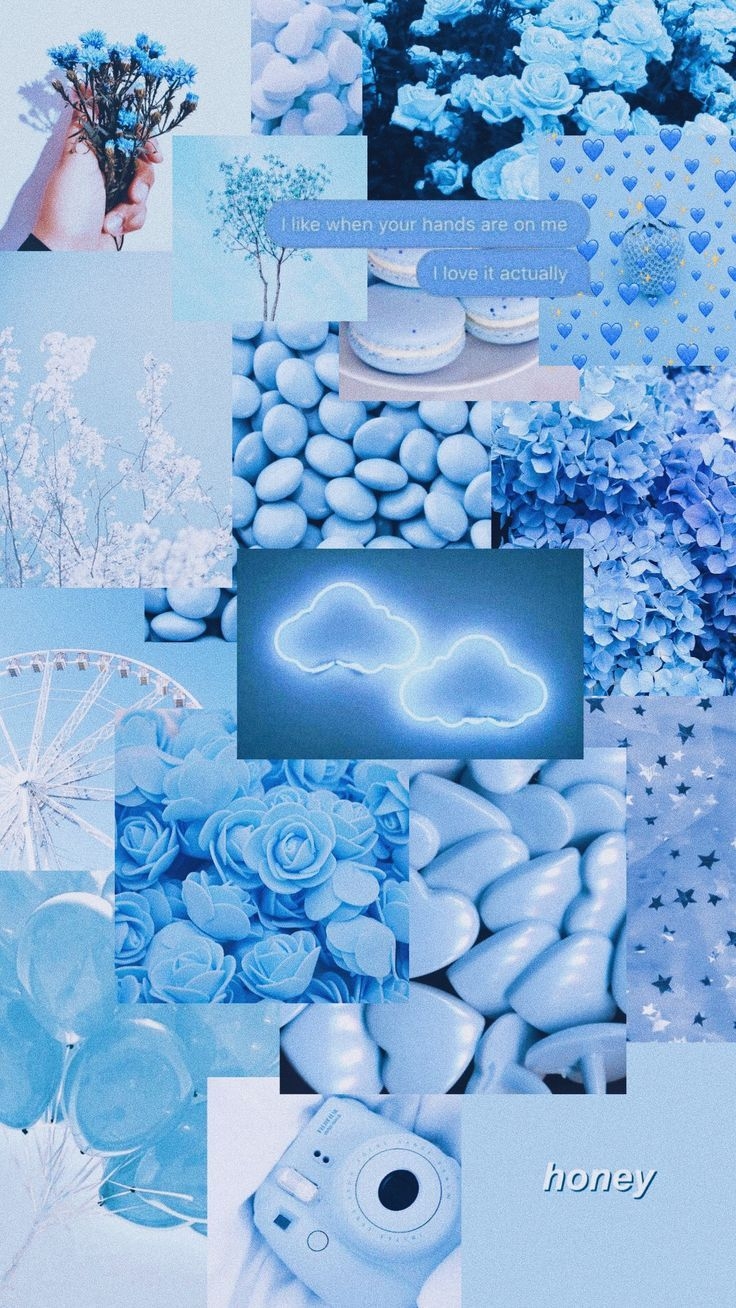 Girly Cute Blue Wallpaper
