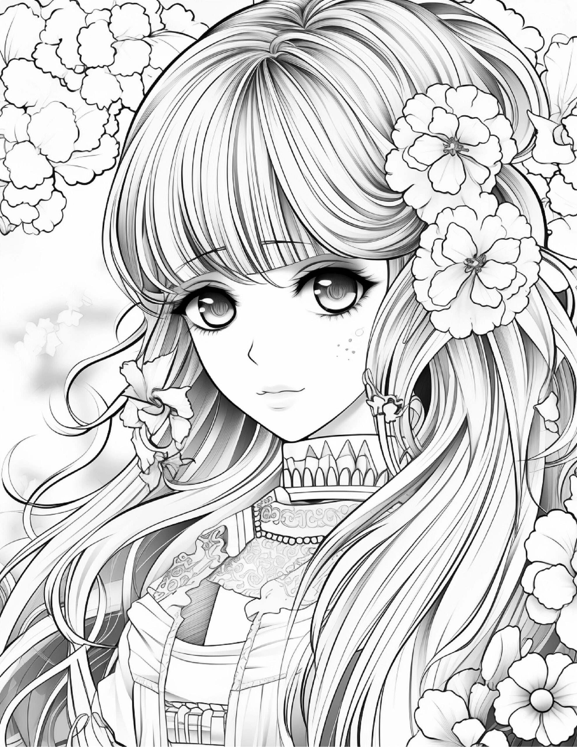 Printable Anime Coloring Sheets