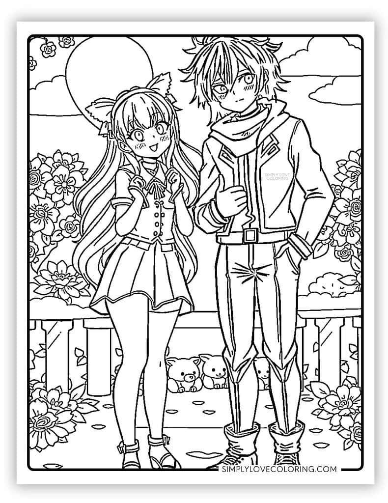 printable anime coloring sheets