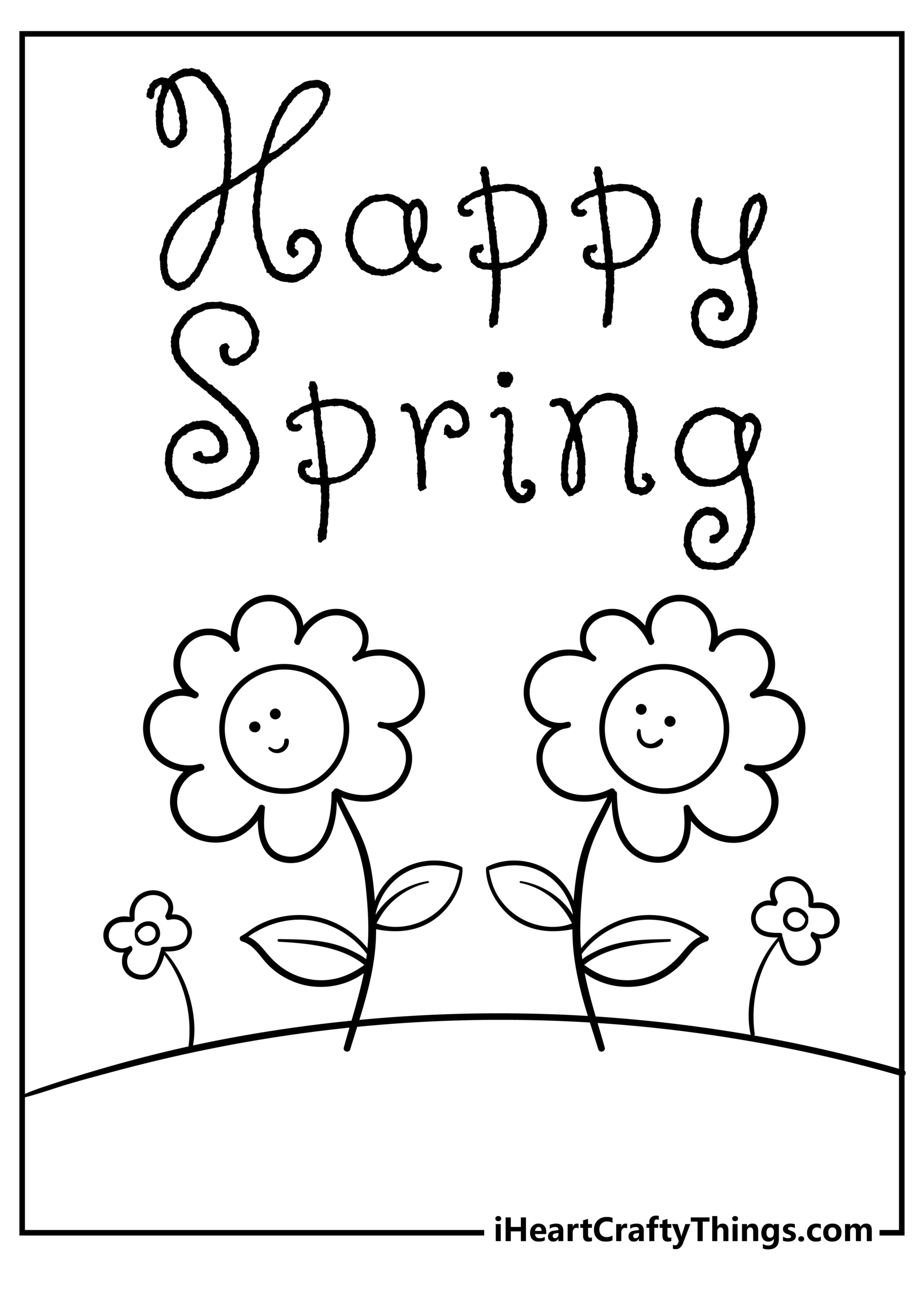 Easy Spring Coloring Pages