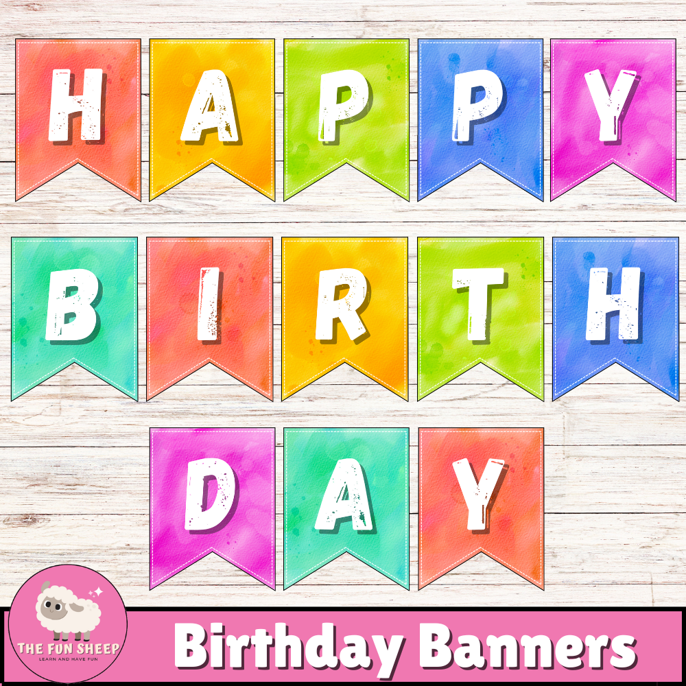 happy birthday printable banner happy birthday printable banner