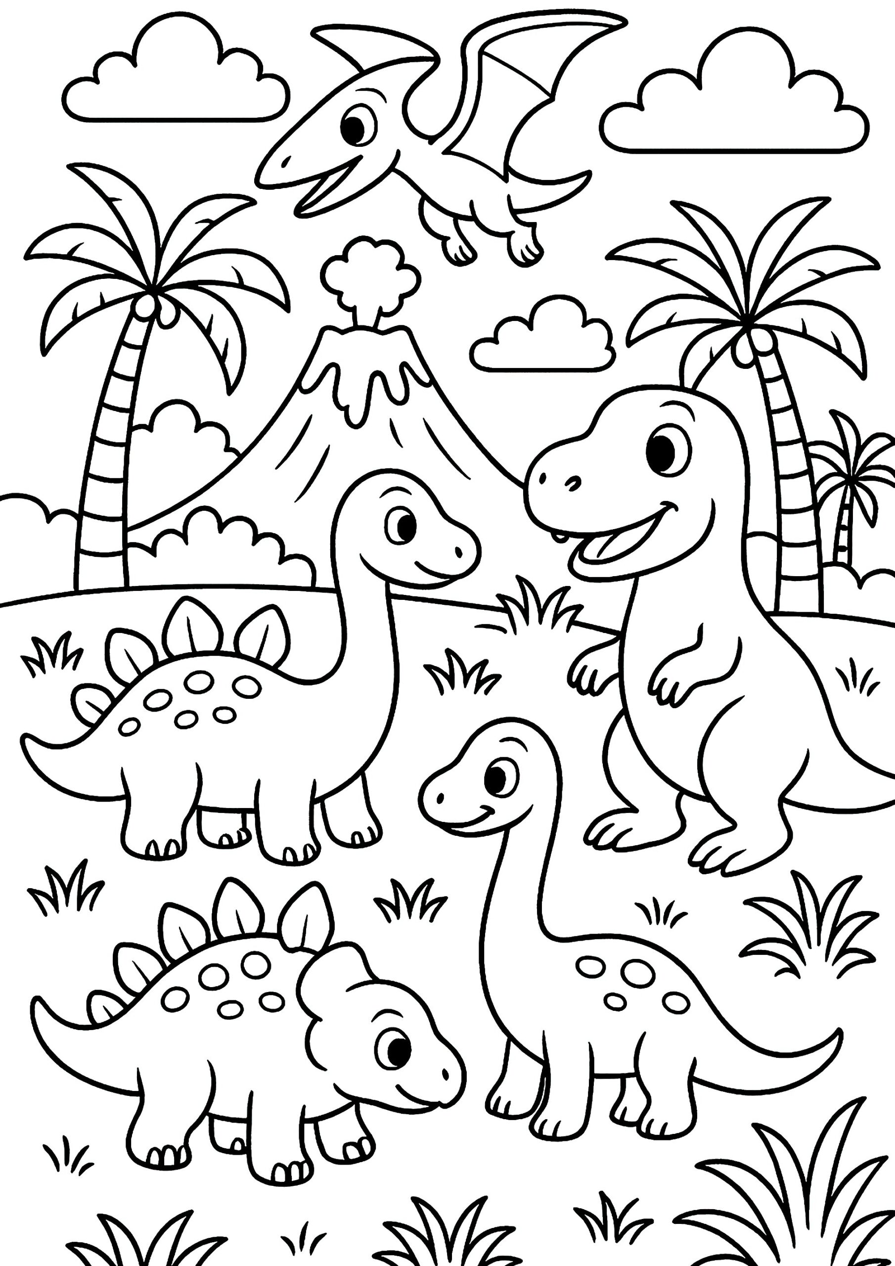 Free Dinosaur Coloring Sheets