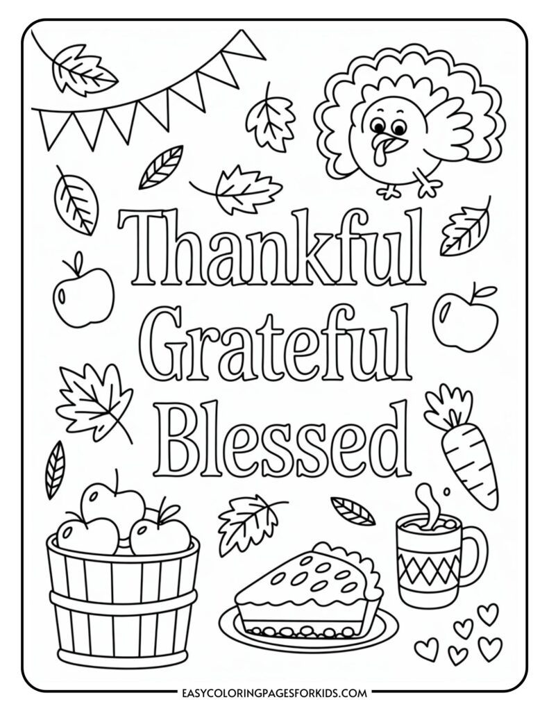 coloring pages printable thanksgiving