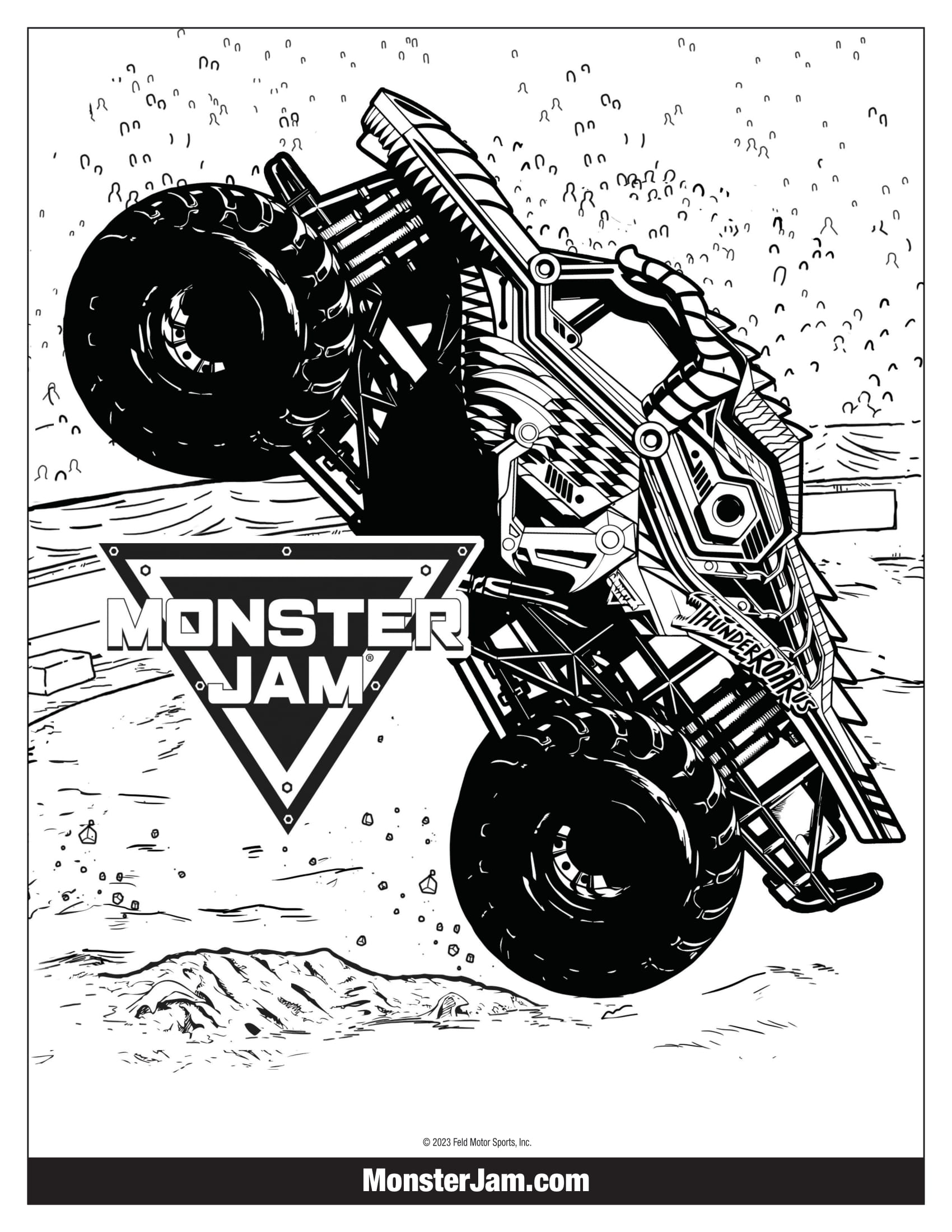 Free Coloring Pictures Of Monster Trucks