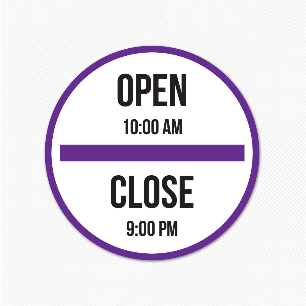 Custom Store Hours Sign Removable Business Hours Sticker