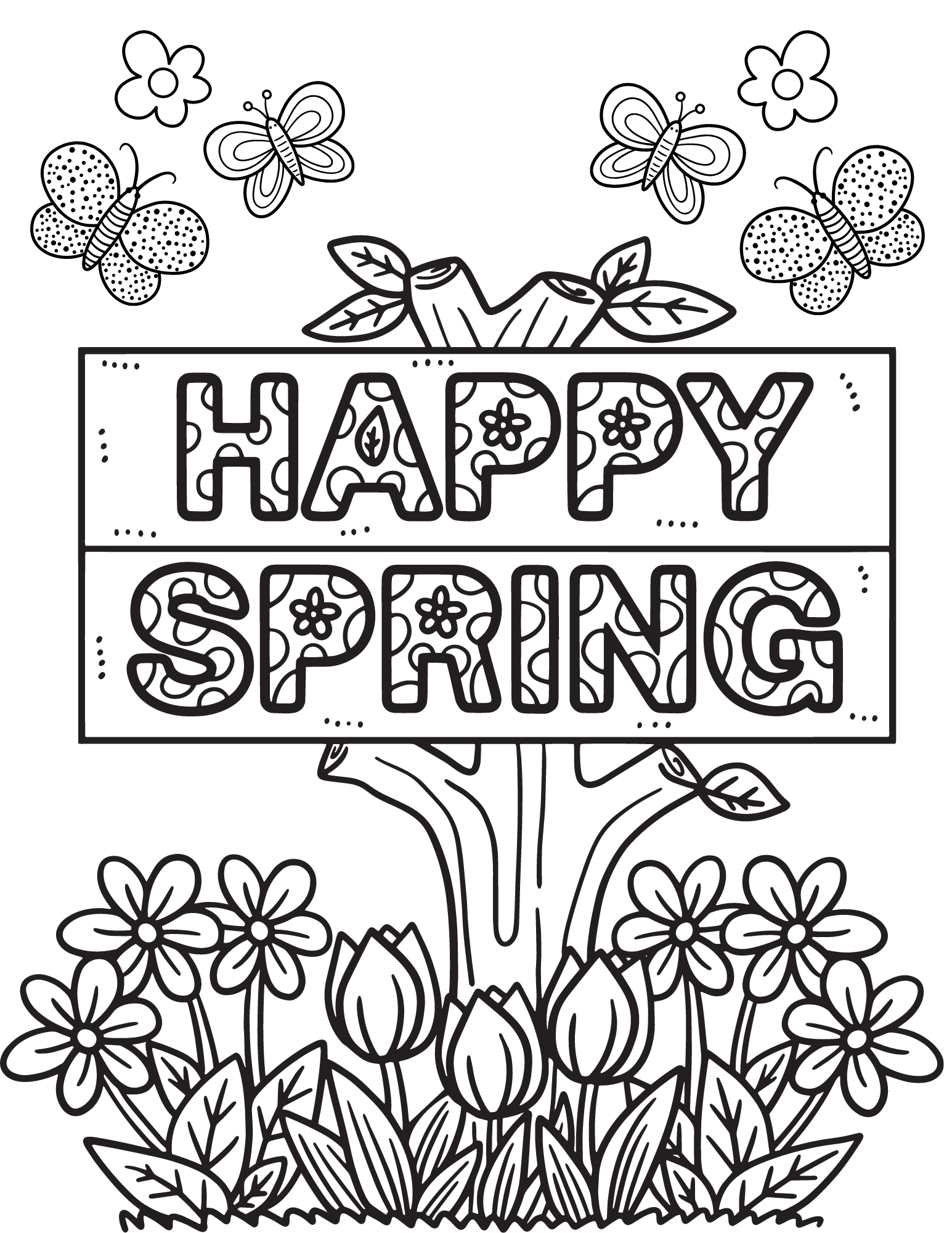 coloring pictures for spring coloring pictures for spring