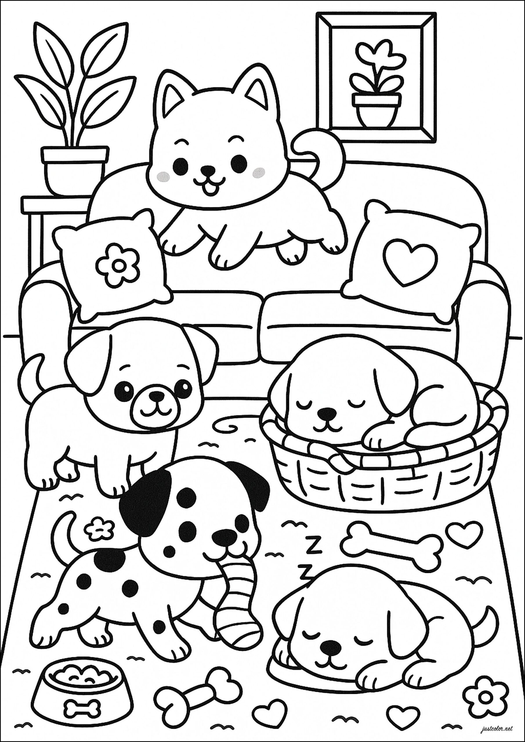 Coloring Pages Of Dogs Printable