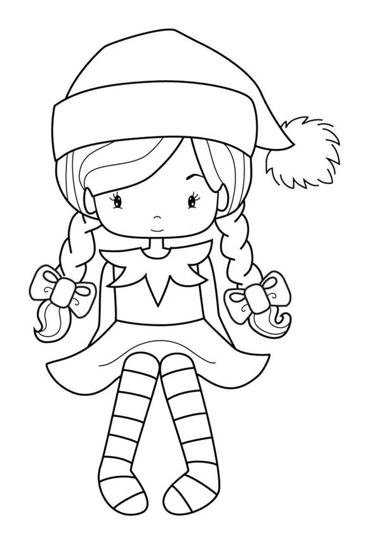 Girl Elf Coloring Pages