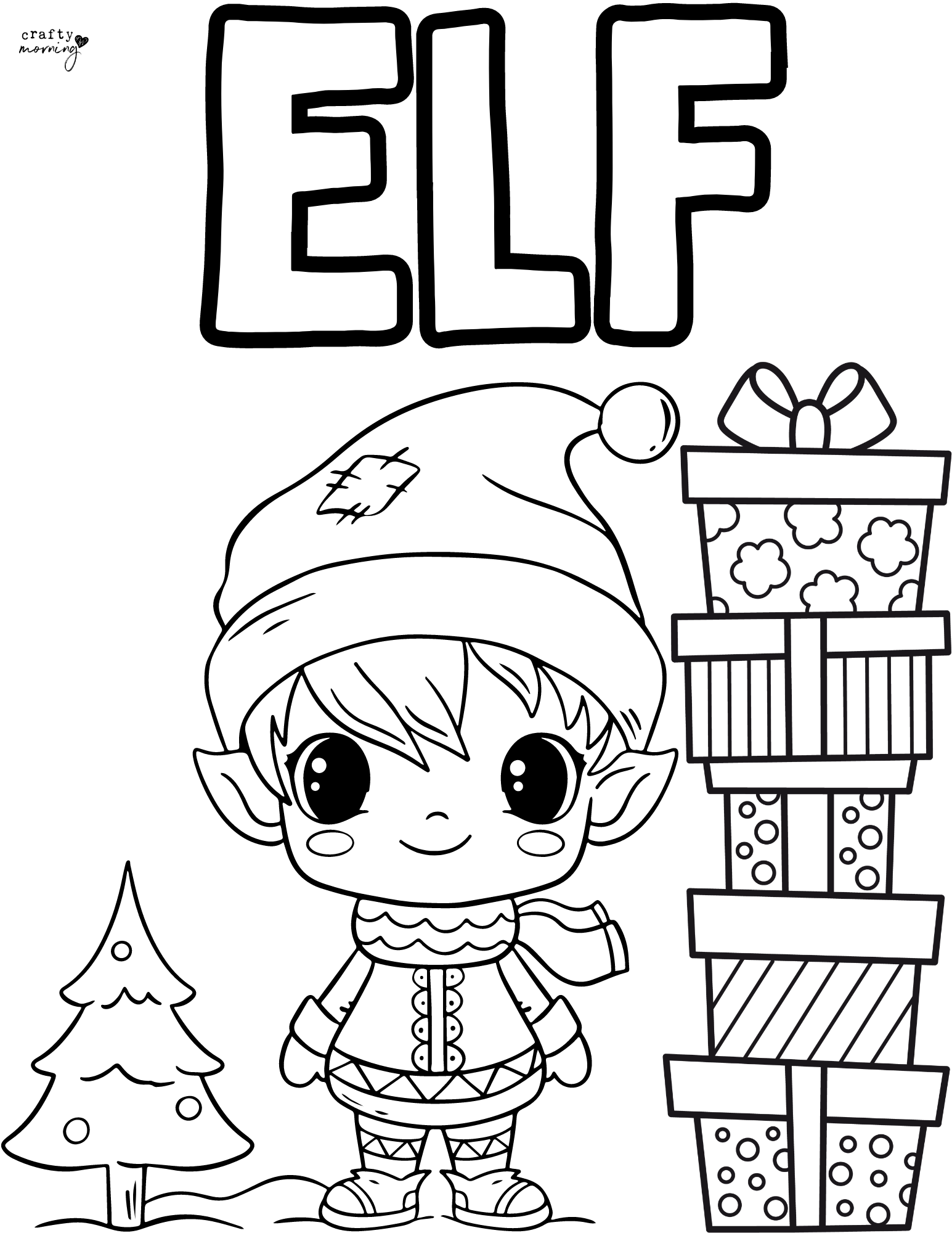 Elf Coloring Pages To Print Crafty Morning Elf Coloring Pages To Print Crafty Morning